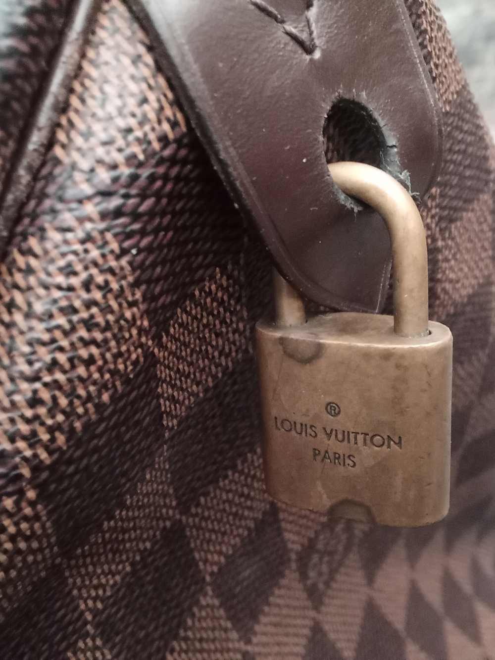 Louis Vuitton Brown Damier Ebene Canvas Speedy Bag - Picture 6 of 6